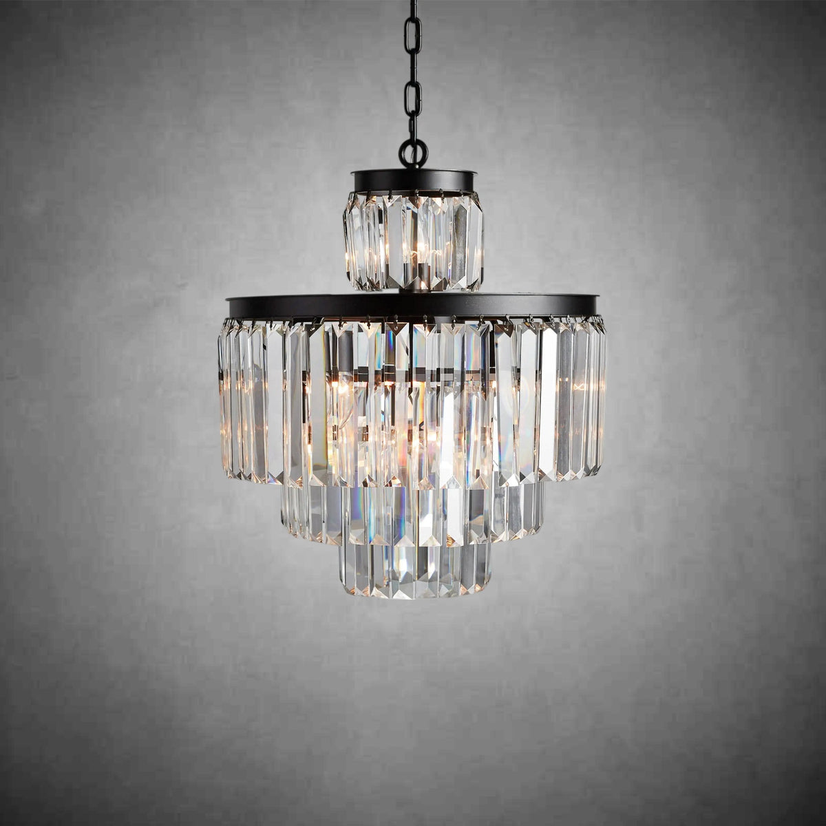 Leyland Tiered Round Chandelier Lighting - cyranlighting