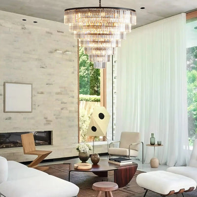 Leyland Tiered Round Chandelier - cyranlighting