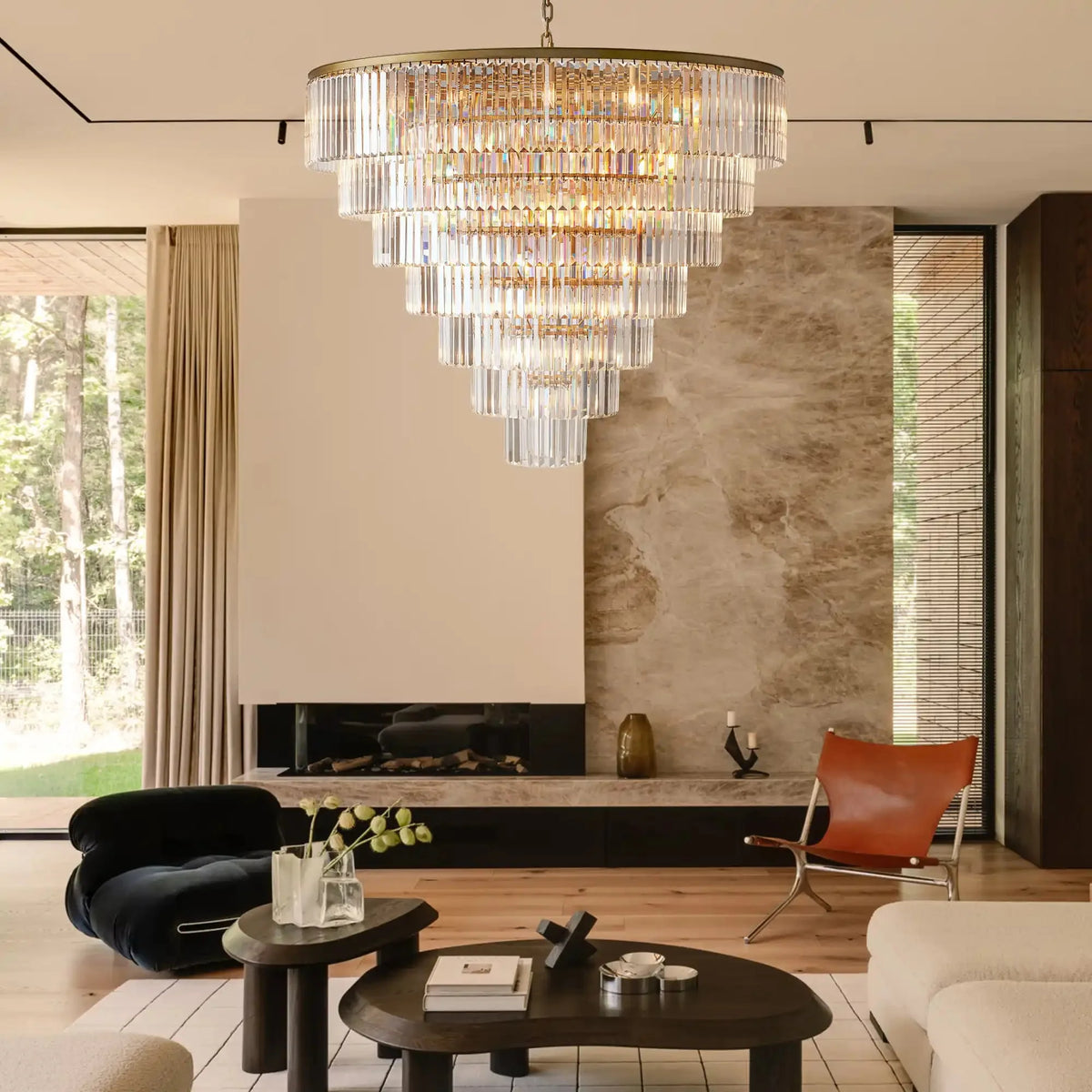 Leyland Tiered Round Chandelier - cyranlighting