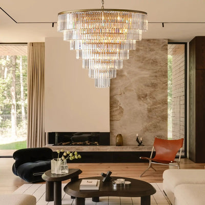 Leyland Tiered Round Chandelier - cyranlighting