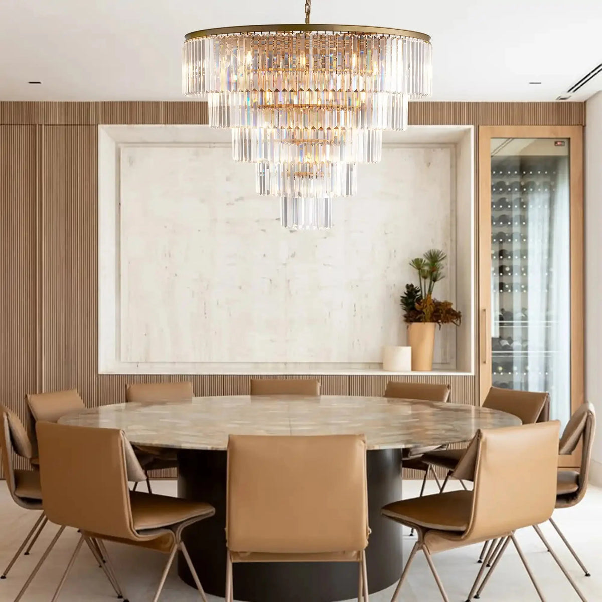 Leyland Tiered Round Chandelier - cyranlighting
