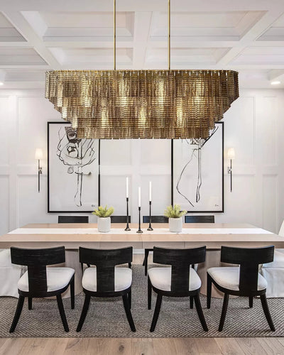 Lirene Smoke Glass Linear Chandelier - cyranlighting