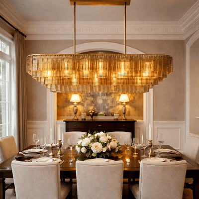 Lirene Smoke Glass Linear Chandelier - cyranlighting