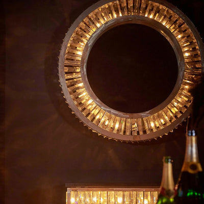 Lito Flush Mount Round Chandelier - Cyran Lamps