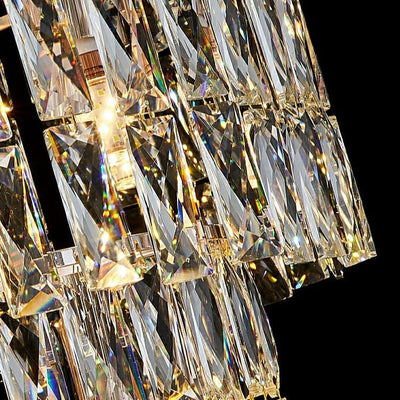 Long Crystal Staircase Chandelier Large Foyer Living Room Entryway Ceiling Light Fixture - cyranlamps