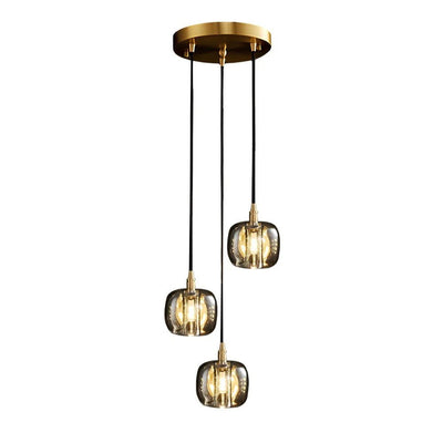 Long Spiral Cubes Crystal Chandelier for Staircase - Cyran Lamps