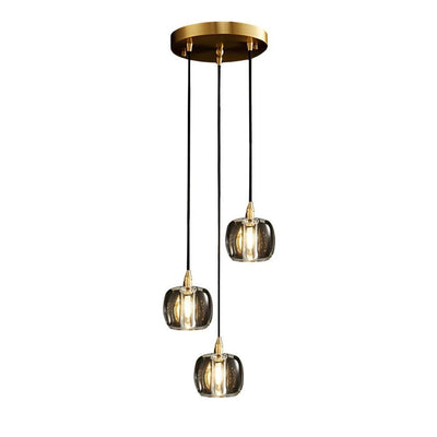Long Spiral Cubes Crystal Chandelier for Staircase - Cyran Lamps