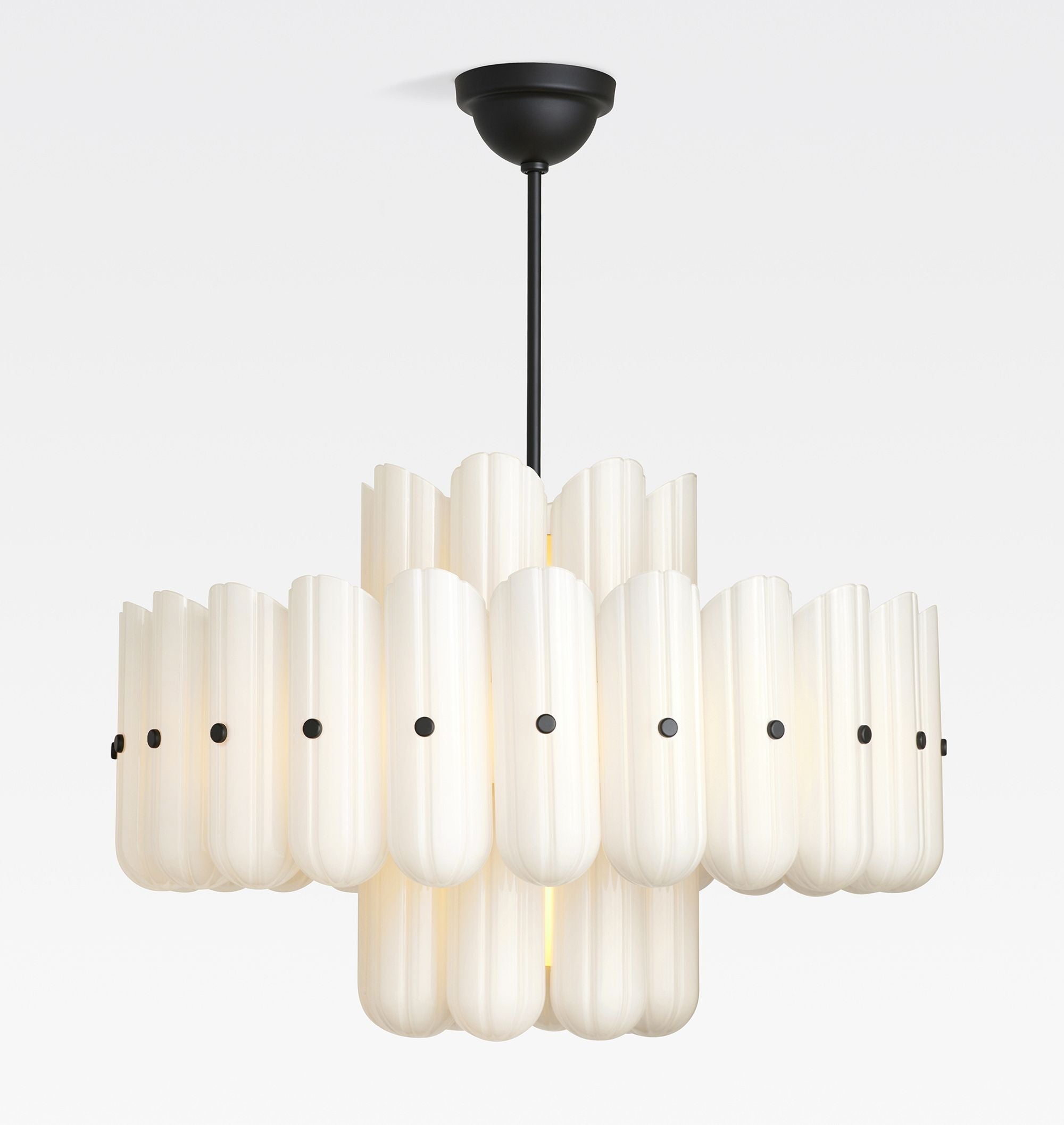 Lorna LED Double Tier Chandelier 25" 35" 46" - Cyran Lamps