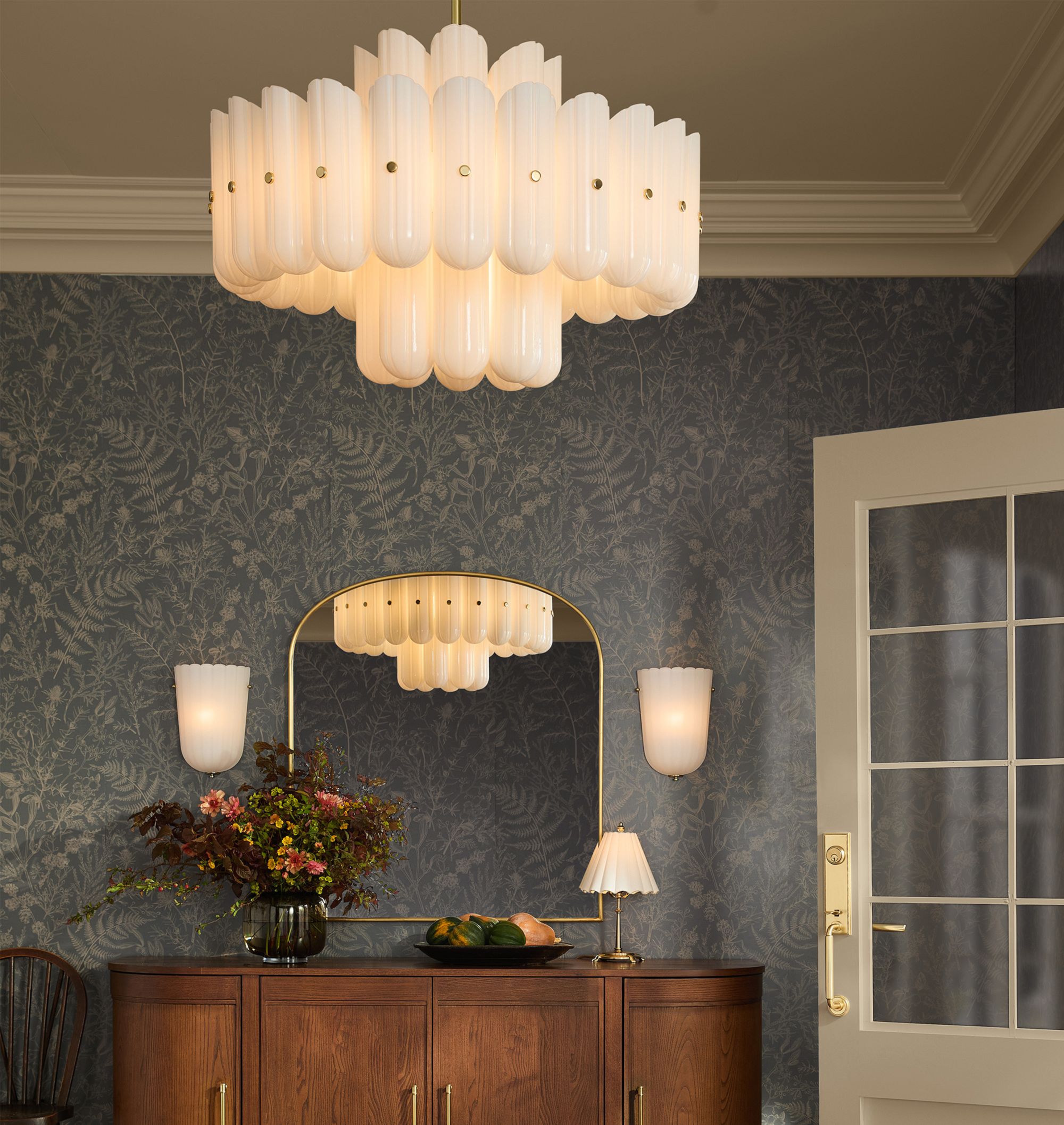 Lorna LED Double Tier Chandelier 25" 35" 46" - Cyran Lamps