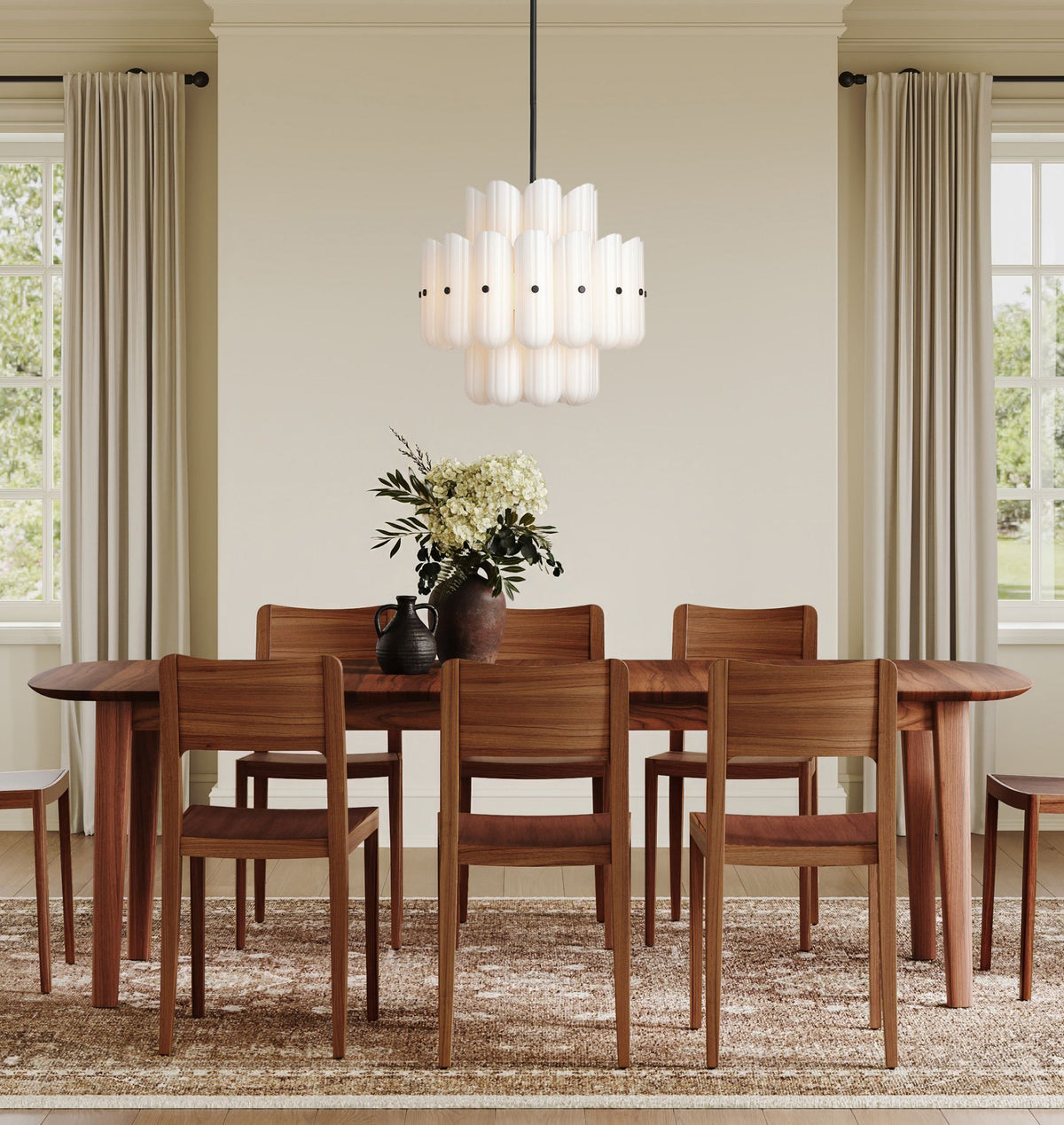 Lorna LED Double Tier Chandelier 25" 35" 46" - Cyran Lamps