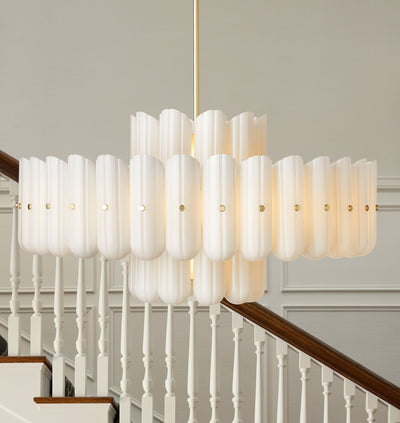 Lorna LED Double Tier Chandelier 25" 35" 46" - Cyran Lamps