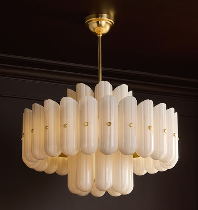 Lorna LED Double Tier Chandelier 25" 35" 46" - Cyran Lamps