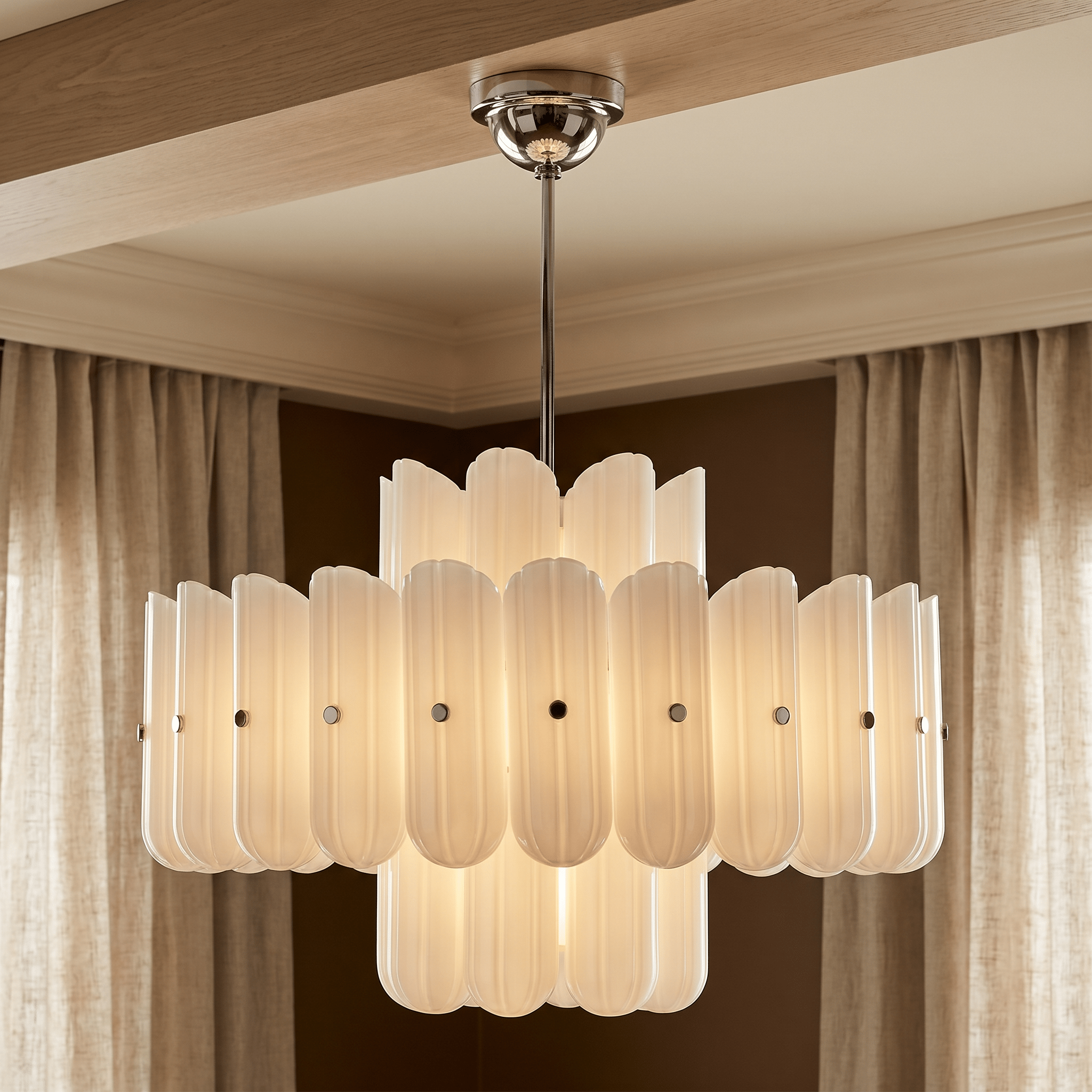 Lorna LED Double Tier Chandelier 25" 35" 46" - Cyran Lamps