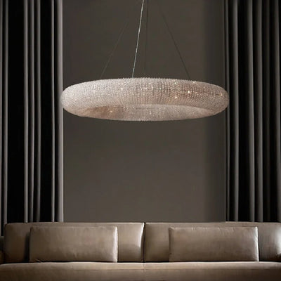 Lucente Modern Crystal Ring Chandelier - cyranlamps