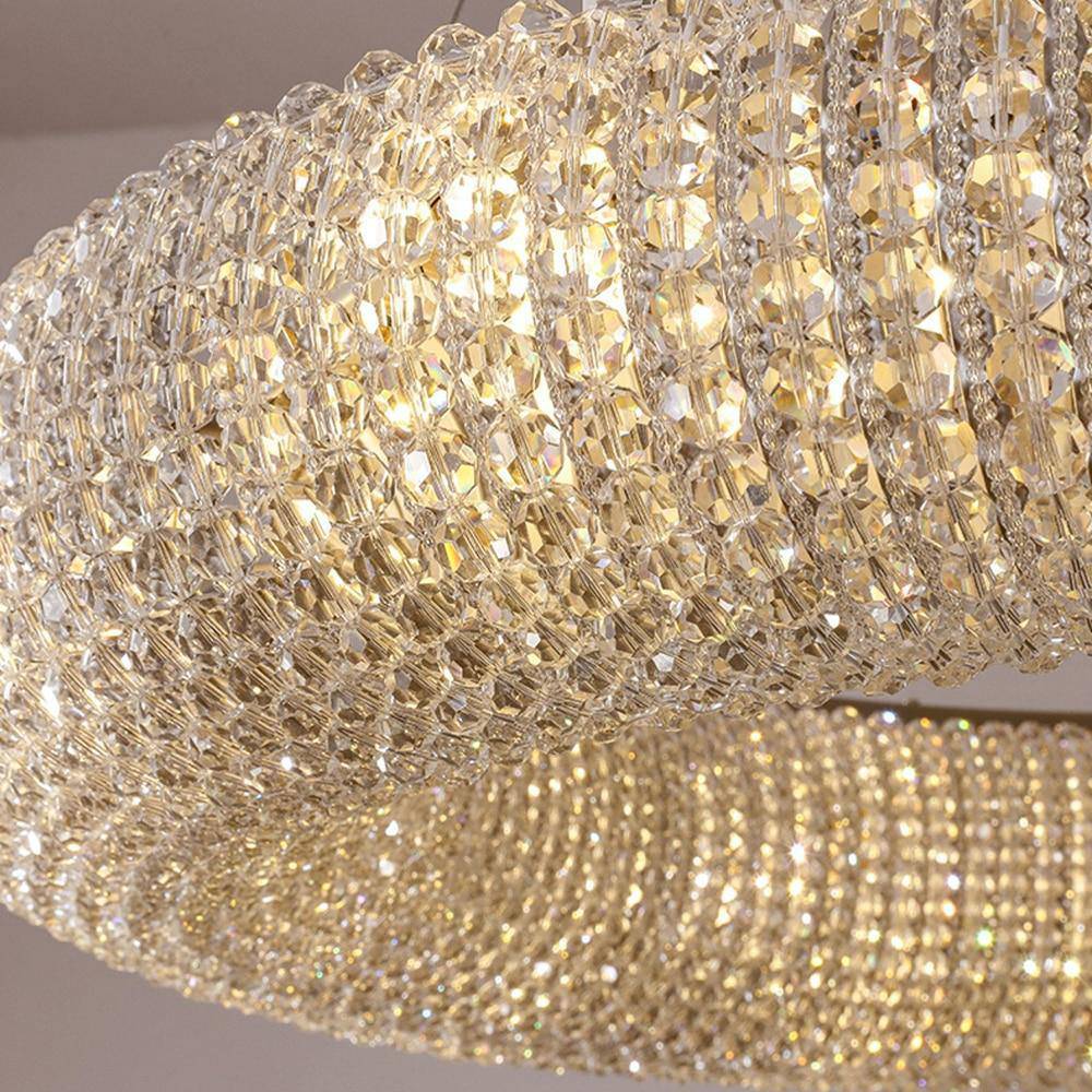 Lucente Modern Crystal Ring Chandelier - cyranlamps