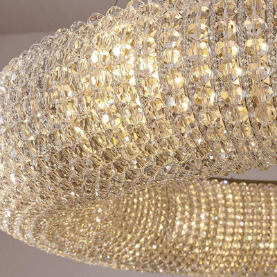 Lucente Modern Crystal Ring Chandelier - cyranlamps
