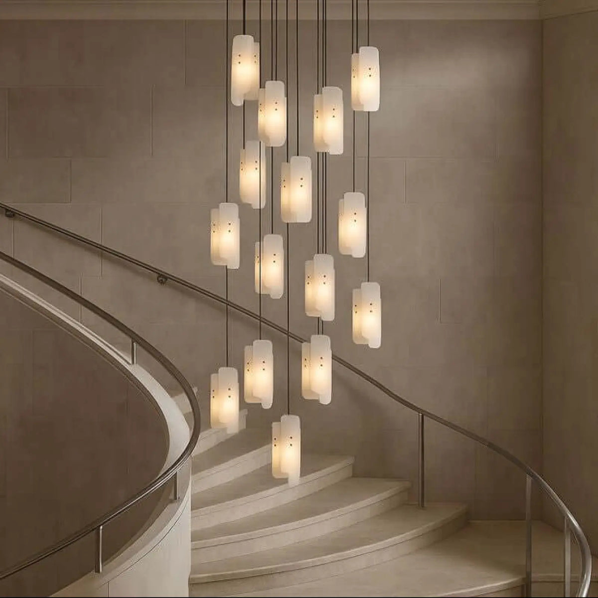 Lunara Marble Chandelier - cyranlighting