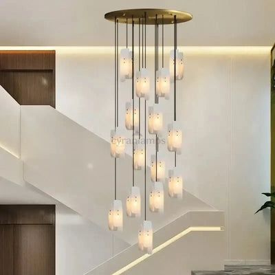 Lunara Marble Chandelier - cyranlighting