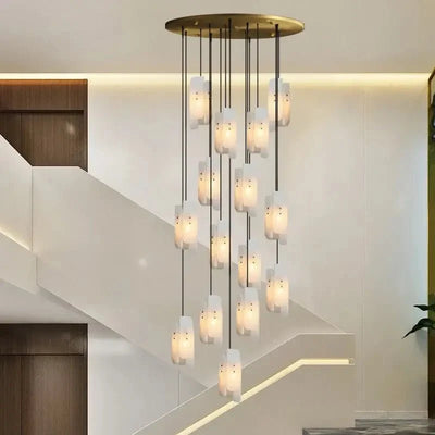 Lunara Marble Chandelier - cyranlamps