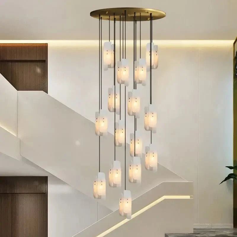 Lunara Marble Chandelier - cyranlamps