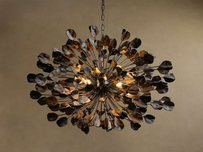 Lunaria Ceramic Leaves Chandelier 42''D - Cyran Lamps
