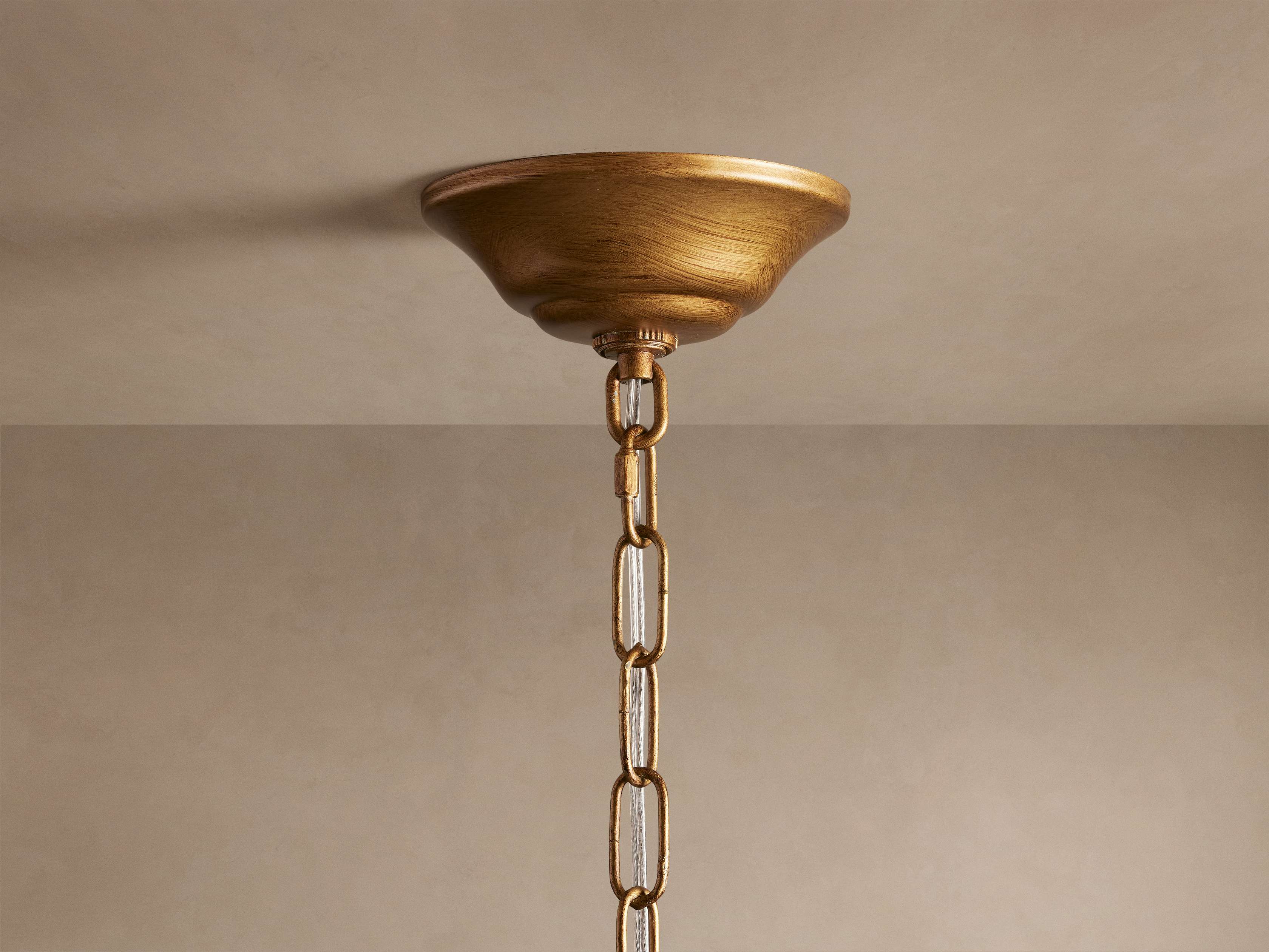 Lunaria Ceramic Leaves Chandelier 42''D - Cyran Lamps