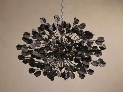 Lunaria Ceramic Leaves Chandelier 42''D - Cyran Lamps