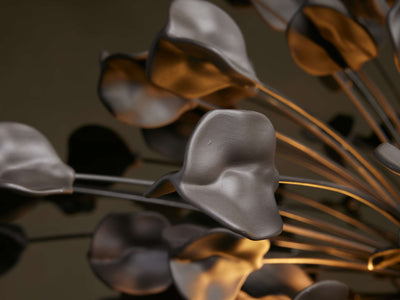 Lunaria Ceramic Leaves Chandelier 42''D - Cyran Lamps