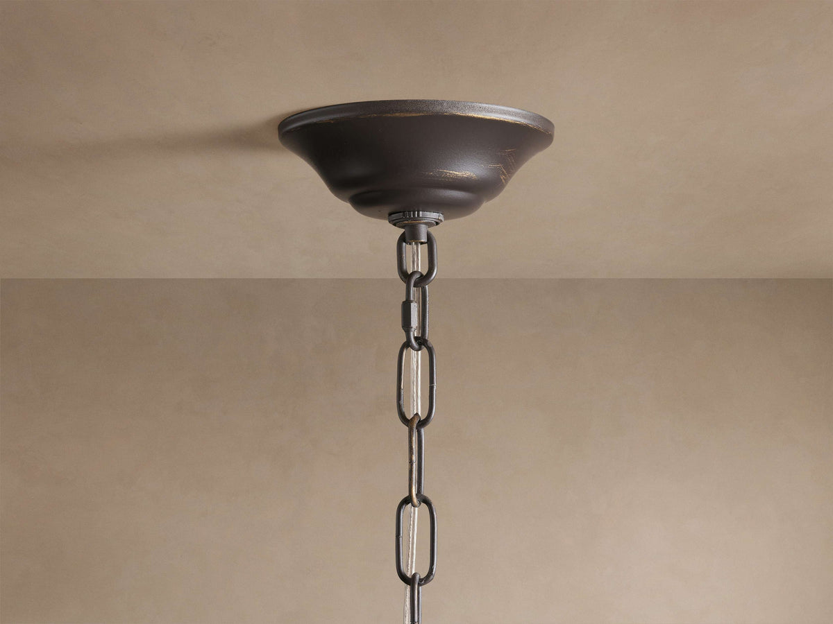 Lunaria Ceramic Leaves Chandelier 42''D - Cyran Lamps