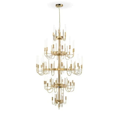 Luxury 5 - Tier Crystal Rods Luxury Gala Chandelier - cyranlamps