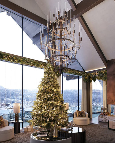 Luxury 5 - Tier Crystal Rods Luxury Gala Chandelier - cyranlamps