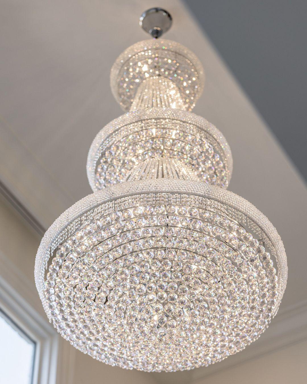 Luxury Crystal Chandelier for Grand Villa Hall and Duplex Staircase Lighting - cyranlighting