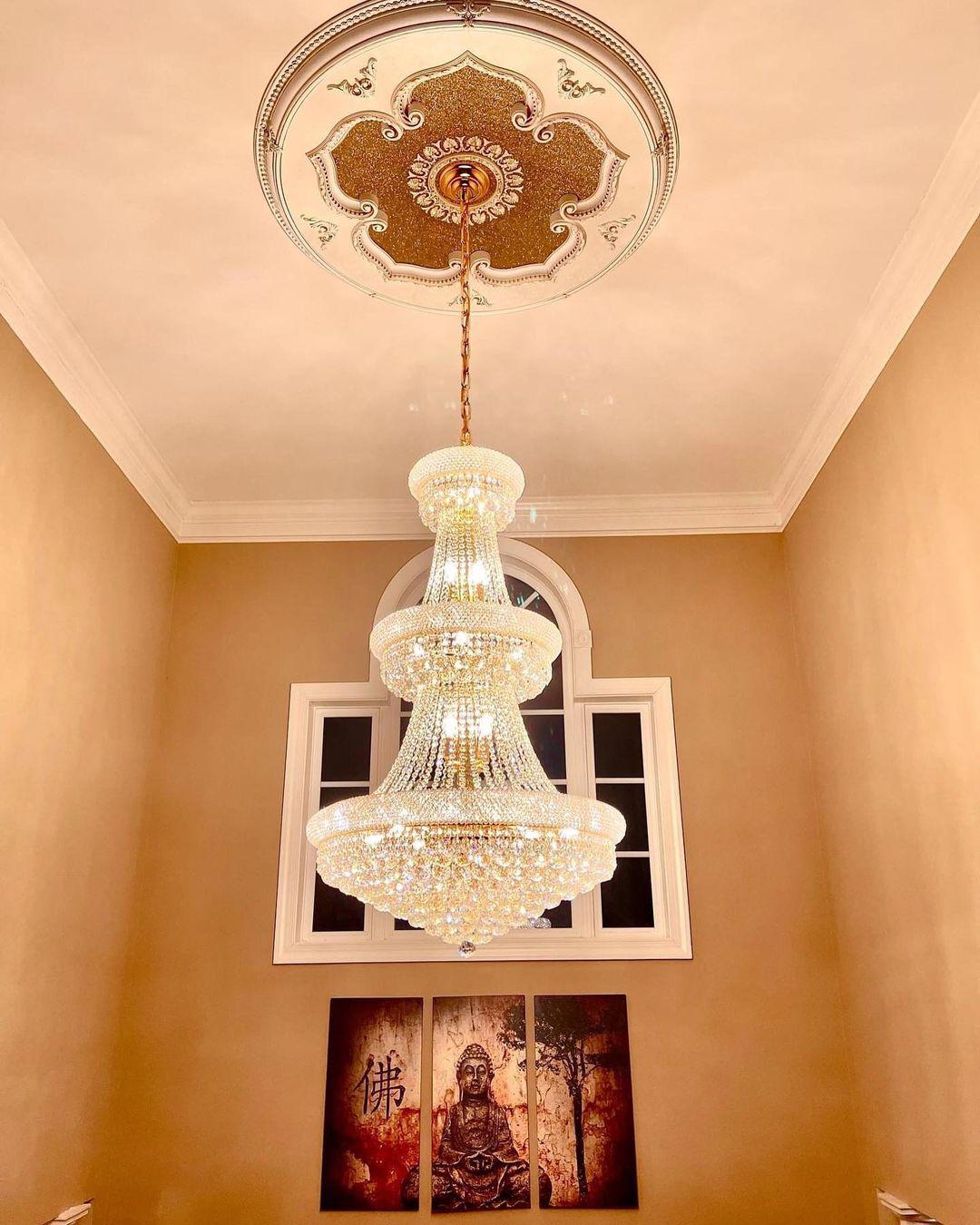 Luxury Crystal Chandelier for Grand Villa Hall and Duplex Staircase Lighting - cyranlighting