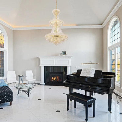 Luxury Crystal Chandelier for Grand Villa Hall and Duplex Staircase Lighting - cyranlighting