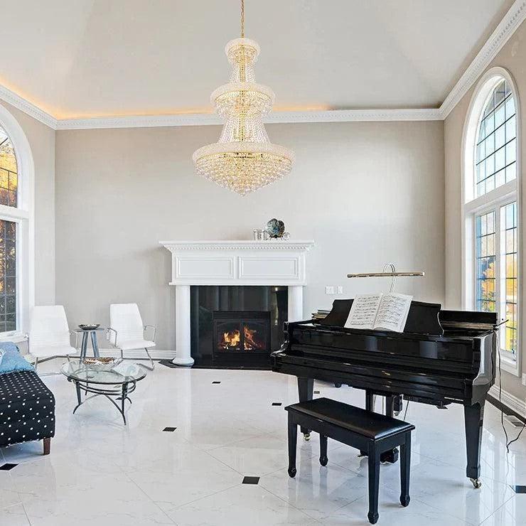 Luxury Crystal Chandelier for Grand Villa Hall and Duplex Staircase Lighting - cyranlighting