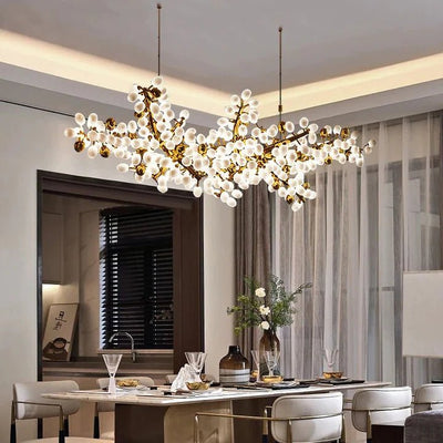 Luxury Escamoles Horizontal Grape Chandelier - cyranlamps