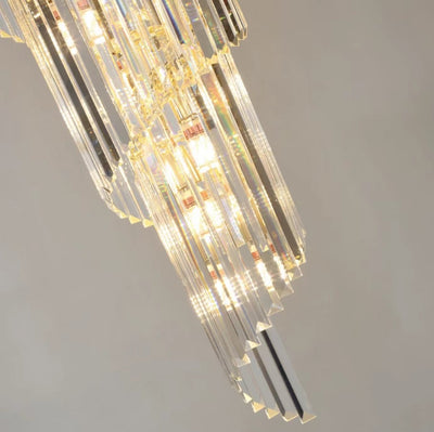 Luxury Extra Large Foyer Spiral Staircase Chandelier Long Crystal Ceiling Light Fixture For Living Room Hall Entrance - cyranlamps