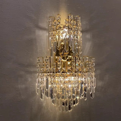Luxury Hotel Hallway Ceiling Lighting Fixture Large Round Crystal Chandelier For Foyer Living Room Staircase - cyranlamps