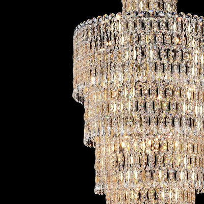 Luxury Large Crystal Chandelier For Hight Ceiling Living Room Long Staircase Light Fixture - cyranlamps
