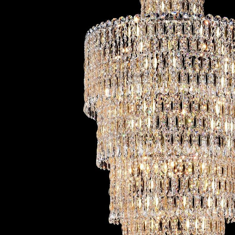 Luxury Large Crystal Chandelier For Hight Ceiling Living Room Long Staircase Light Fixture - cyranlamps