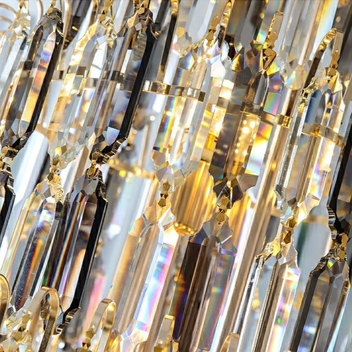 Luxury Large Foyer Staircase K9 Crystal Chandelier Long Ceiling Lighting Fixture For Living Room Hall - cyranlamps