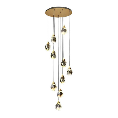 Luxury Staircase Chandelier Modern Spiral Crystal High Ceiling Light - Cyran Lamps