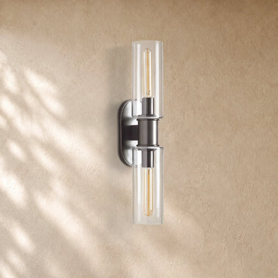 Harlins Clear Glass 2-Light Wall Sconce