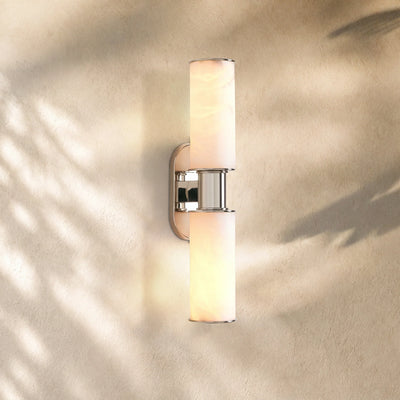Harlins Alabaster 2-Light Wall Sconce