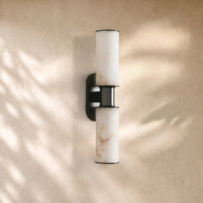 Harlins Alabaster 2-Light Wall Sconce