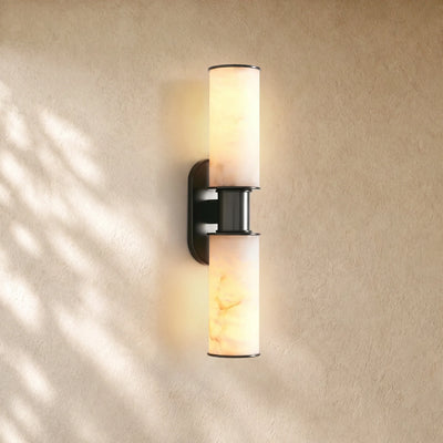 Harlins Alabaster 2-Light Wall Sconce