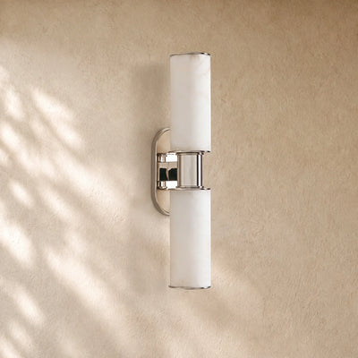 Harlins Alabaster 2-Light Wall Sconce