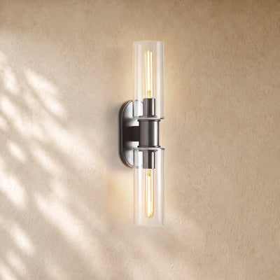 Harlins Clear Glass 2-Light Wall Sconce