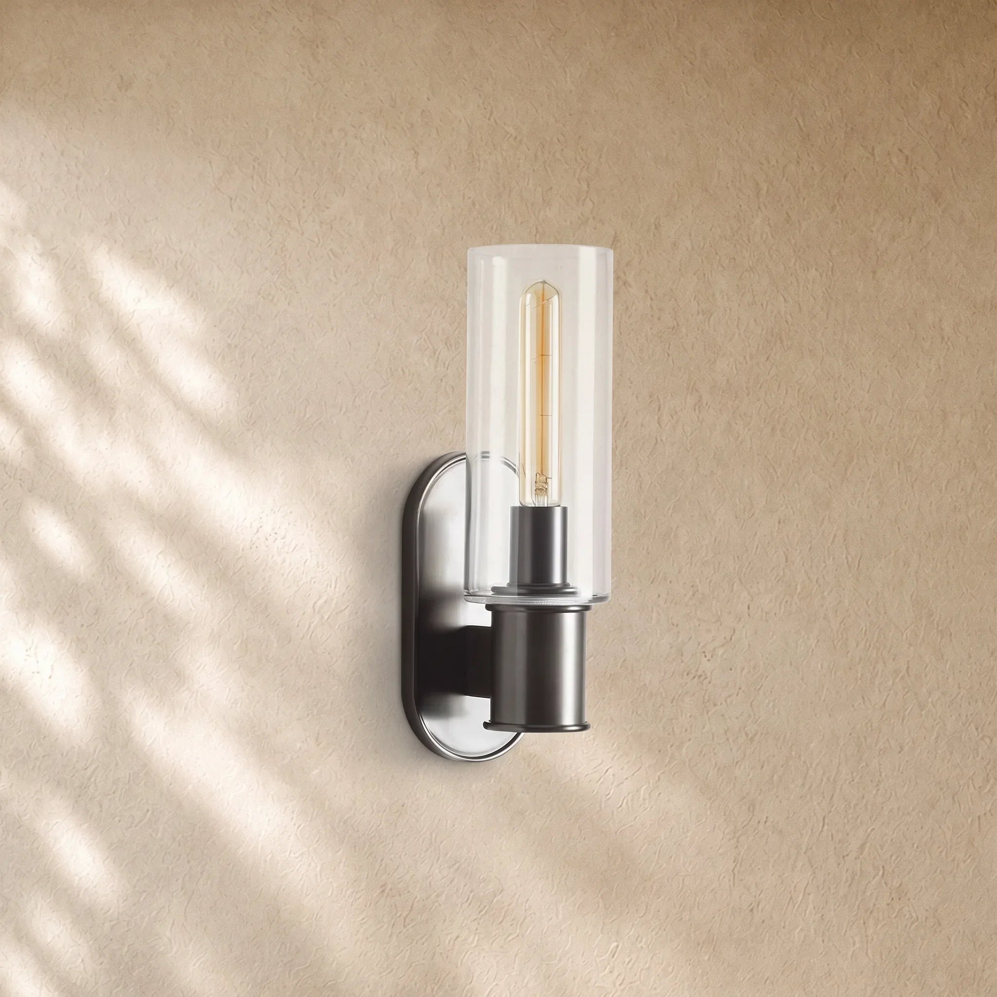 Harlins Clear Glass Wall Sconce