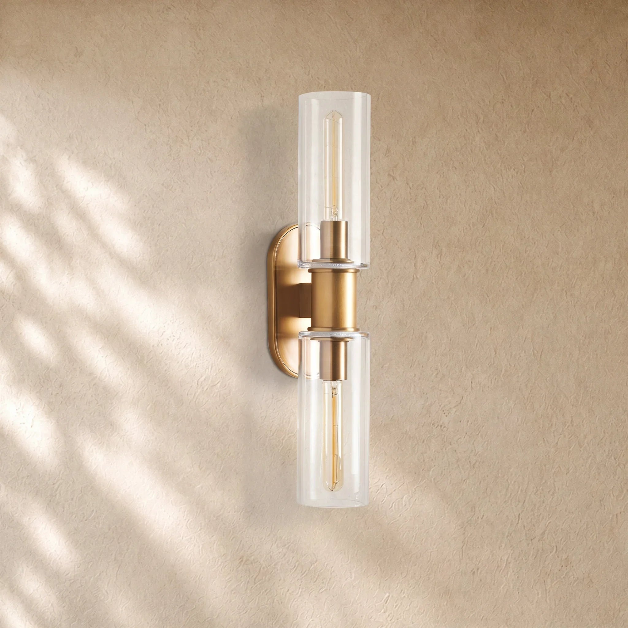 Harlins Clear Glass 2-Light Wall Sconce
